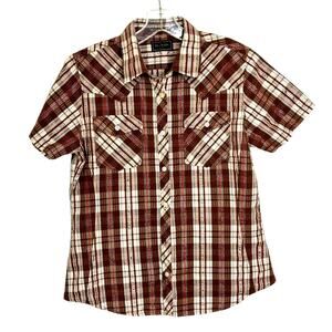 Bit & Bridle Red and White Plaid Blouse